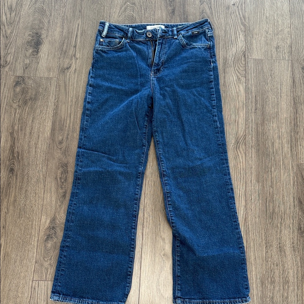 Mavi Dark Blue high rise  Wide Leg Jeans 28 waist 30 length